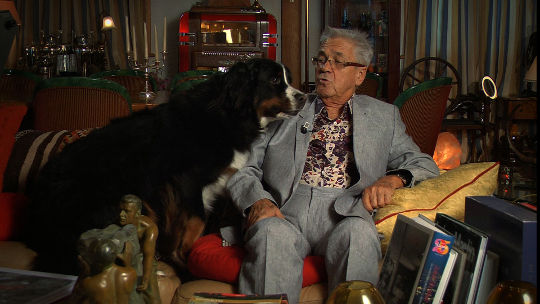 Claude Nobs and his dog