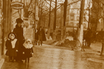 Boulevard parisien, vers 1900